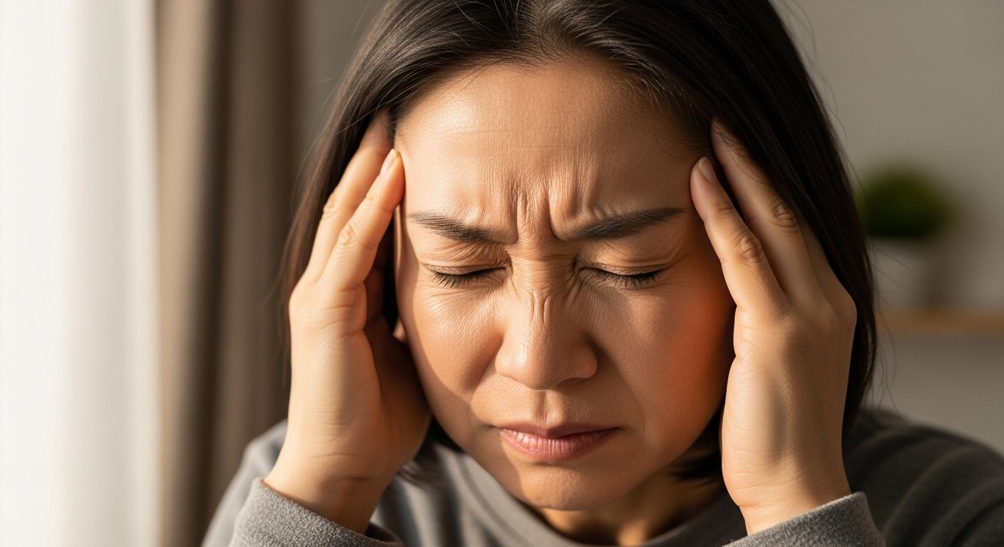 Image asian person severe headache pain expression 1721779500